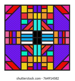 Trendy geometric elements memphis greeting cards design. Retro style texture, pattern and elements. Modern abstract design poster and cover template