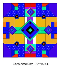Trendy geometric elements memphis greeting cards design. Retro style texture, pattern and elements. Modern abstract design poster and cover template