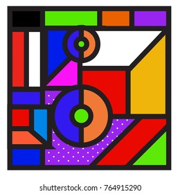 Trendy geometric elements memphis greeting cards design. Retro style texture, pattern and elements. Modern abstract design poster and cover template