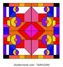 Trendy geometric elements memphis greeting cards design. Retro style texture, pattern and elements. Modern abstract design poster and cover template