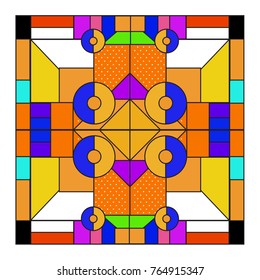 Trendy geometric elements memphis greeting cards design. Retro style texture, pattern and elements. Modern abstract design poster and cover template