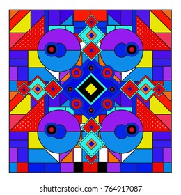 Trendy geometric elements memphis greeting cards design. Retro style texture, pattern and elements. Modern abstract design poster and cover template
