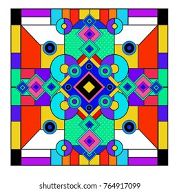 Trendy geometric elements memphis greeting cards design. Retro style texture, pattern and elements. Modern abstract design poster and cover template
