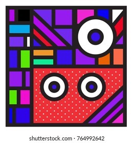 Trendy geometric elements memphis greeting cards design. Retro style texture, pattern and elements. Modern abstract design poster and cover template