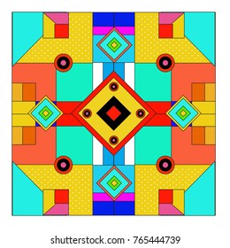 Trendy geometric elements memphis greeting cards design. Retro style texture, pattern and elements. Modern abstract design poster and cover template