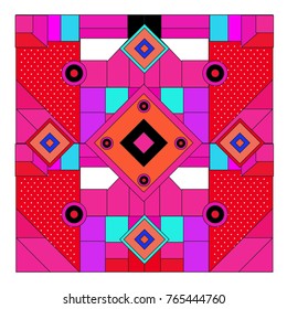 Trendy geometric elements memphis greeting cards design. Retro style texture, pattern and elements. Modern abstract design poster and cover template