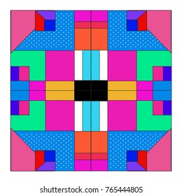 Trendy geometric elements memphis greeting cards design. Retro style texture, pattern and elements. Modern abstract design poster and cover template