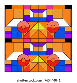 Trendy geometric elements memphis greeting cards design. Retro style texture, pattern and elements. Modern abstract design poster and cover template