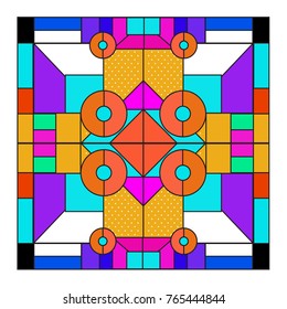 Trendy geometric elements memphis greeting cards design. Retro style texture, pattern and elements. Modern abstract design poster and cover template