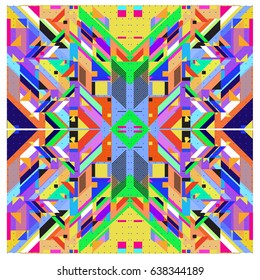 Trendy geometric elements memphis pattern. Retro style texture and elements. Modern abstract design poster and cover  template