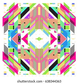 Trendy geometric elements memphis pattern. Retro style texture and elements. Modern abstract design poster and cover  template