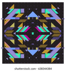 Trendy geometric elements memphis pattern. Retro style texture and elements. Modern abstract design poster and cover  template