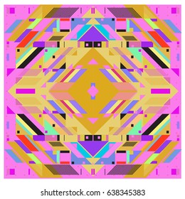 Trendy geometric elements memphis pattern. Retro style texture and elements. Modern abstract design poster and cover  template