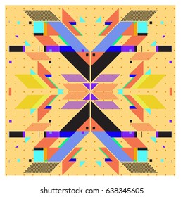 Trendy geometric elements memphis pattern. Retro style texture and elements. Modern abstract design poster and cover  template