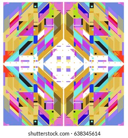 Trendy geometric elements memphis pattern. Retro style texture and elements. Modern abstract design poster and cover  template