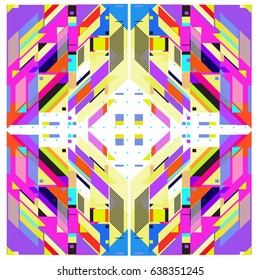 Trendy geometric elements memphis pattern. Retro style texture and elements. Modern abstract design poster and cover  template