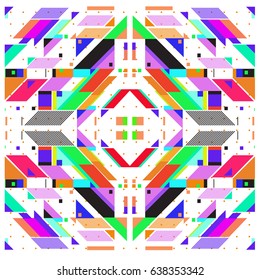 Trendy geometric elements memphis pattern. Retro style texture and elements. Modern abstract design poster and cover  template