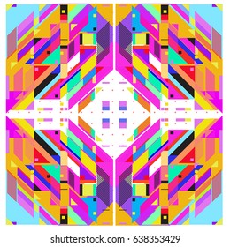 Trendy geometric elements memphis pattern. Retro style texture and elements. Modern abstract design poster and cover  template