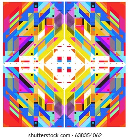 Trendy geometric elements memphis pattern. Retro style texture and elements. Modern abstract design poster and cover  template