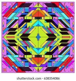 Trendy geometric elements memphis pattern. Retro style texture and elements. Modern abstract design poster and cover  template