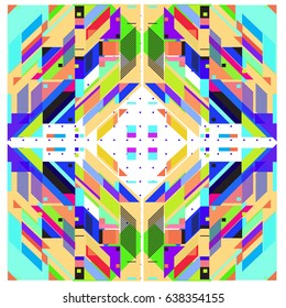 Trendy geometric elements memphis pattern. Retro style texture and elements. Modern abstract design poster and cover  template