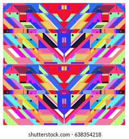 Trendy geometric elements memphis pattern. Retro style texture and elements. Modern abstract design poster and cover  template