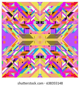 Trendy geometric elements memphis pattern. Retro style texture and elements. Modern abstract design poster and cover  template