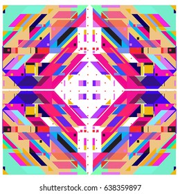 Trendy geometric elements memphis pattern. Retro style texture and elements. Modern abstract design poster and cover  template