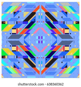 Trendy geometric elements memphis pattern. Retro style texture and elements. Modern abstract design poster and cover  template