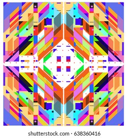 Trendy geometric elements memphis pattern. Retro style texture and elements. Modern abstract design poster and cover  template