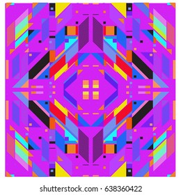 Trendy geometric elements memphis pattern. Retro style texture and elements. Modern abstract design poster and cover  template