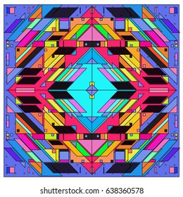 Trendy geometric elements memphis pattern. Retro style texture and elements. Modern abstract design poster and cover  template
