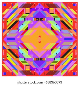 Trendy geometric elements memphis pattern. Retro style texture and elements. Modern abstract design poster and cover  template