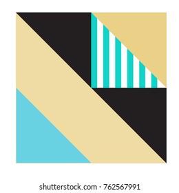 Trendy geometric elements memphis pattern. Retro style texture, pattern and elements. Modern abstract design poster and cover template from Borneo Indonesian culture