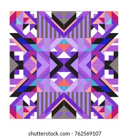 Trendy geometric elements memphis pattern. Retro style texture, pattern and elements. Modern abstract design poster and cover template from Borneo Indonesian culture