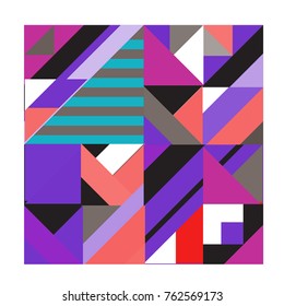 Trendy geometric elements memphis pattern. Retro style texture, pattern and elements. Modern abstract design poster and cover template from Borneo Indonesian culture