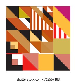 Trendy geometric elements memphis pattern. Retro style texture, pattern and elements. Modern abstract design poster and cover template from Borneo Indonesian culture