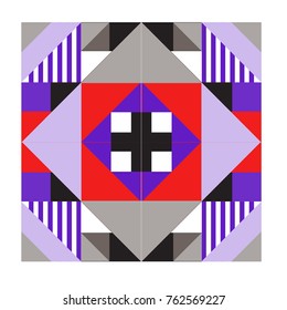 Trendy geometric elements memphis pattern. Retro style texture, pattern and elements. Modern abstract design poster and cover template from Borneo Indonesian culture