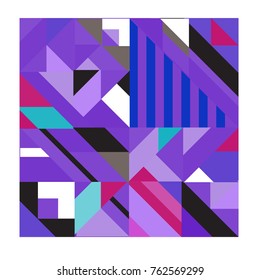 Trendy geometric elements memphis pattern. Retro style texture, pattern and elements. Modern abstract design poster and cover template from Borneo Indonesian culture