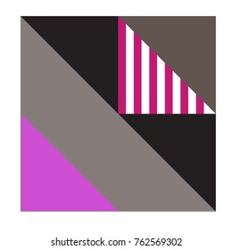 Trendy geometric elements memphis pattern. Retro style texture, pattern and elements. Modern abstract design poster and cover template from Borneo Indonesian culture