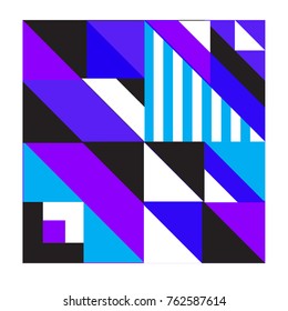 Trendy geometric elements memphis pattern. Retro style texture, pattern and elements. Modern abstract design from Borneo Indonesian culture