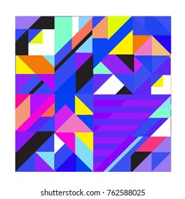 Trendy geometric elements memphis pattern. Retro style texture, pattern and elements. Modern abstract design from Borneo Indonesian culture