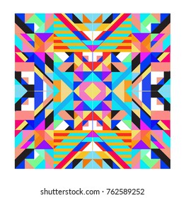 Trendy geometric elements memphis pattern. Retro style texture, pattern and elements. Modern abstract design from Borneo Indonesian culture

