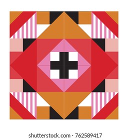Trendy geometric elements memphis pattern. Retro style texture, pattern and elements. Modern abstract design from Borneo Indonesian culture
