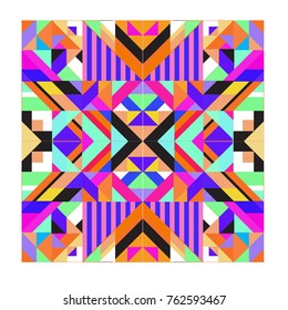 Trendy geometric elements memphis pattern. Retro style texture, pattern and elements. Modern abstract design from Borneo Indonesian culture