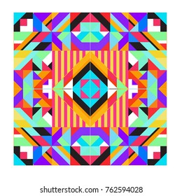 Trendy geometric elements memphis pattern. Retro style texture, pattern and elements. Modern abstract design from Borneo Indonesian culture