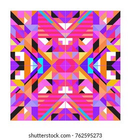 Trendy geometric elements memphis pattern. Retro style texture, pattern and elements. Modern abstract design from Borneo Indonesian culture