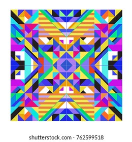 Trendy geometric elements memphis pattern. Retro style texture, pattern and elements. Modern abstract design from Borneo Indonesian culture