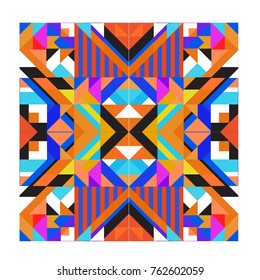 Trendy geometric elements memphis pattern. Retro style texture, pattern and elements. Modern abstract design from Borneo Indonesian culture
