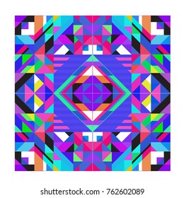 Trendy geometric elements memphis pattern. Retro style texture, pattern and elements. Modern abstract design from Borneo Indonesian culture
